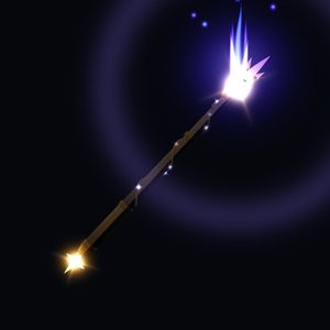 Corposant, a staff burning with violet light