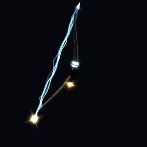 Squallsinger, a bow crackling with lightning