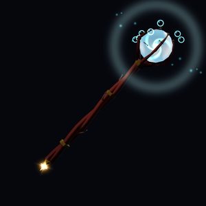 The Undertow, a staff topped with a swirling orb of water